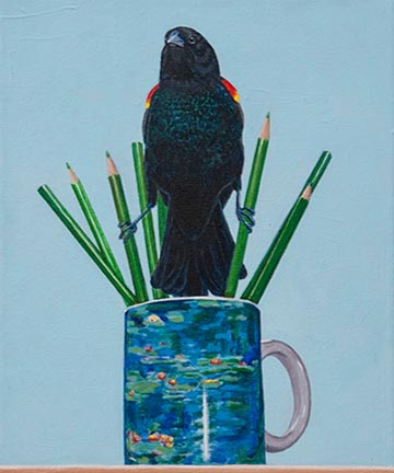 Monet Blackbird 12x10