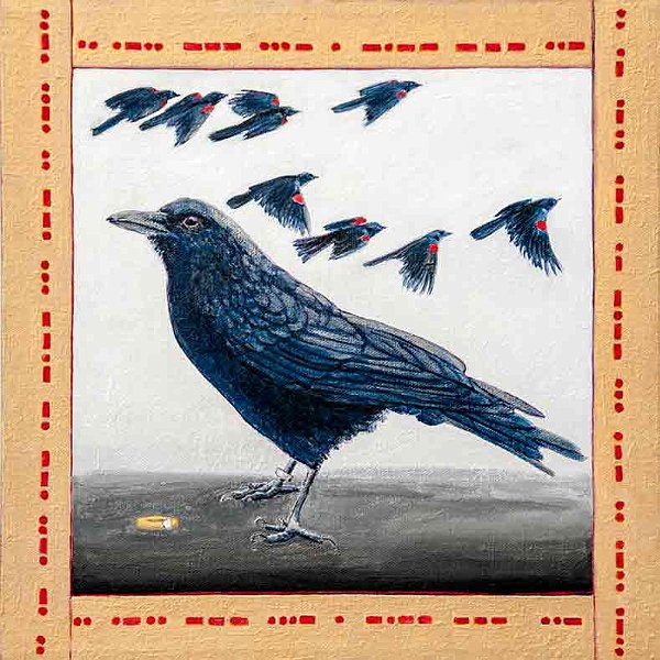 Morse Code Crow 12x12