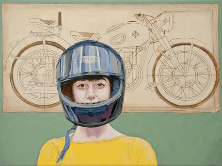 Maia And The Motorbike 18x24